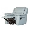 Royal Hampton Manual Recliner Chair, Powder Blue Leather Match, Pillow Arms - 2 of 4