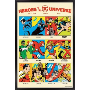 Trends International DC Comics 90th - Heroes Of The Universe Framed Wall Poster Prints - 1 of 4