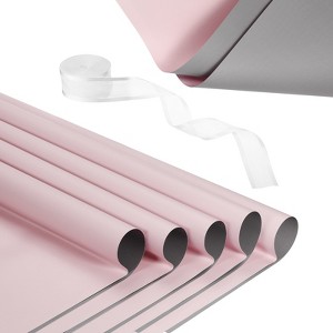 Unique Bargains Waterproof DIY Crafts Packaging Gift Wrap with Ribbon 1 Set - 1 of 4