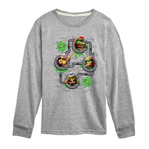 Boys' - Teenage Mutant Ninja Turtles - Battle Tycoon Sewer Long Sleeve Graphic T-Shirt - 1 of 3