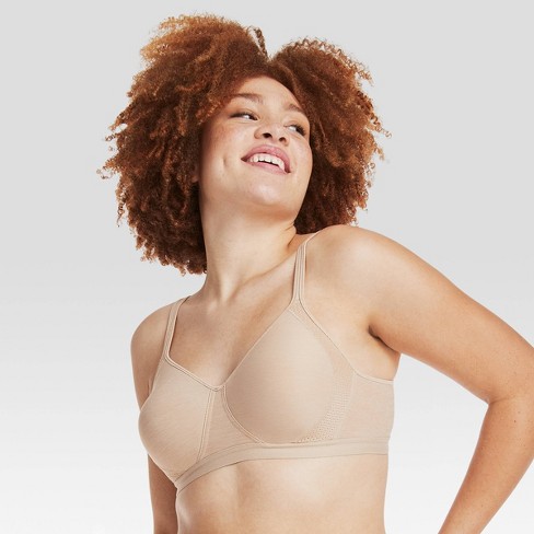 Hanes Women's Xtemp Foam Wirefree Bra G507 - Beige XXL