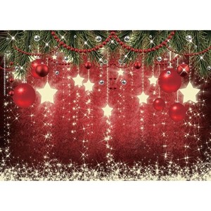 10x8ft Christmas Red Photography Backdrop Xmas Theme Backdrop Christmas Family Party Decorations Banner - 1 of 4