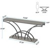 Resenkos 70.9" Console Table, Sofa Table with Faux Marble Tabletop for Entryway Gray - 4 of 4