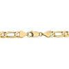 Black Bow Jewelry Men's 7.5mm, 14k Yellow Gold, Open Concave Figaro Chain Necklace - 4 of 4