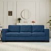 GDFStudio Aurelia 93.7" 3-Seater Modern Rubberwood Upholstered Storage Sofa with Cushions and Cup Holder - 2 of 4