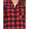 Ashford & Brooks Women's Flannel Plaid Sleep Shirt Button Down Nightgown - 4 of 4