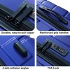 3 Piece Suitcase Set ABS+PC Hardside Luggage Set TSA Checked Large Luggage with Double Spinner Wheels Trave Luggage Set  Blue - 4 of 4