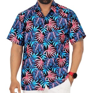 HAPPY BAY Mens Hawaiian Shirts Short Sleeve Button Down Shirt Men's Hawaii Shirts Boho Holiday Casual Summer Beach Shirts for Men Funny - 1 of 4