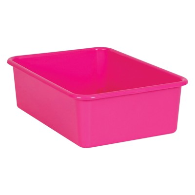 Teacher Created Resources Pink Large Plastic Storage Bin (Pack of 6)