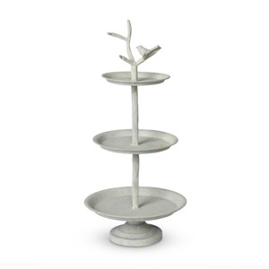 Park Hill Collection Garden Bird Iron Tiered Plant Stand - 1 of 4