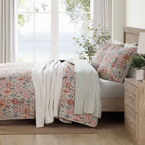 Tommy Bahama Ikat Tropics Quilt Set Beige - 1 of 4