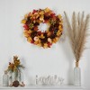 Nearly Natural 26” Fall Pumpkin, Gourd, Pinecone and Maple Leaf Artificial Autumn Wreath - 3 of 4