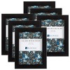 Hasting Home Set of 6, Black Picture Frames Set with Stand and Hooks - 2 of 4