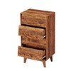 Sapphtopaz 4-Drawer Modern Double Dressers for Bedroom, Bevel Design Storage Cabinet, Chest of Drawers with Wood Legs for Closet,Entryway,Living Room - 3 of 4
