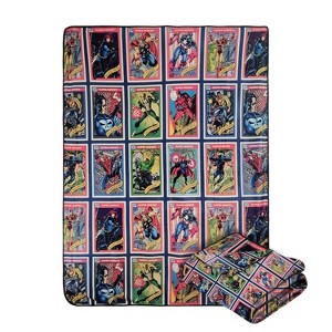 Bazillion Dreams Marvel Legends Superhero Characters Comic Cards Fleece Softest Comfy Throw Blanket for Adults & Kids | Measures 60 x 50 Inches - 1 of 4