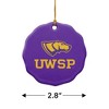 University of Wisconsin-Stevens Point Primary Logo Porcelain Scalloped Holiday Christmas Tree Ornament - 3 of 4