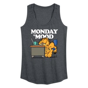 Women's - Garfield - Monday Mood Graphic Racerback Tank - 1 of 4