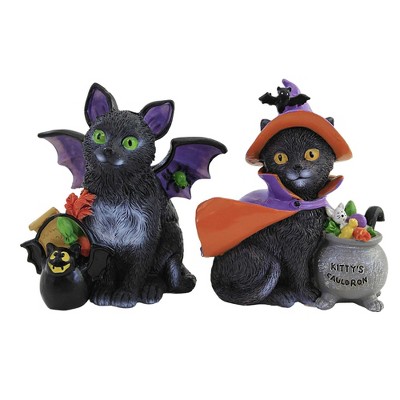 Halloween 5.0" Halloween Cats Witch Bat Spooky  -  Decorative Figurines