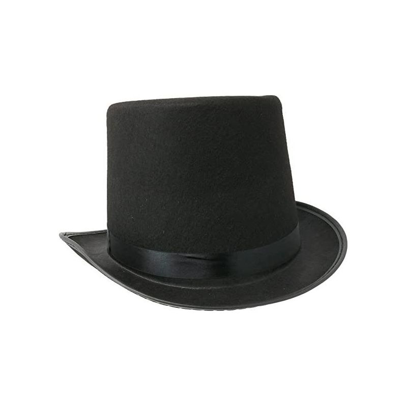 Skeleteen Adults Magician Felt Top Hat Costume - Black, 5 of 7