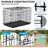 FDW 42 Inch Dog Crates for Large Dogs Folding Metal Wire Crates Dog Kennels Pet Dog Cage Crate with Double-Door,Divider Panel, Removable Tray and - 3 of 4