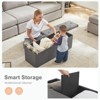 INFURNIC Ottomans And Benches Storage Fabric Foldable Ottoman Modern Simple Storage Benches, Thicker Foam Padded Seat, Gray, 15"*43"*15" - 4 of 4