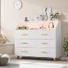 Jojoka 6 Drawer Dresser with LED Lights and Charging Station, Modern Wood Storage Cabinet for Bedroom, Closet, Living Room, or Entryway - 2 of 4