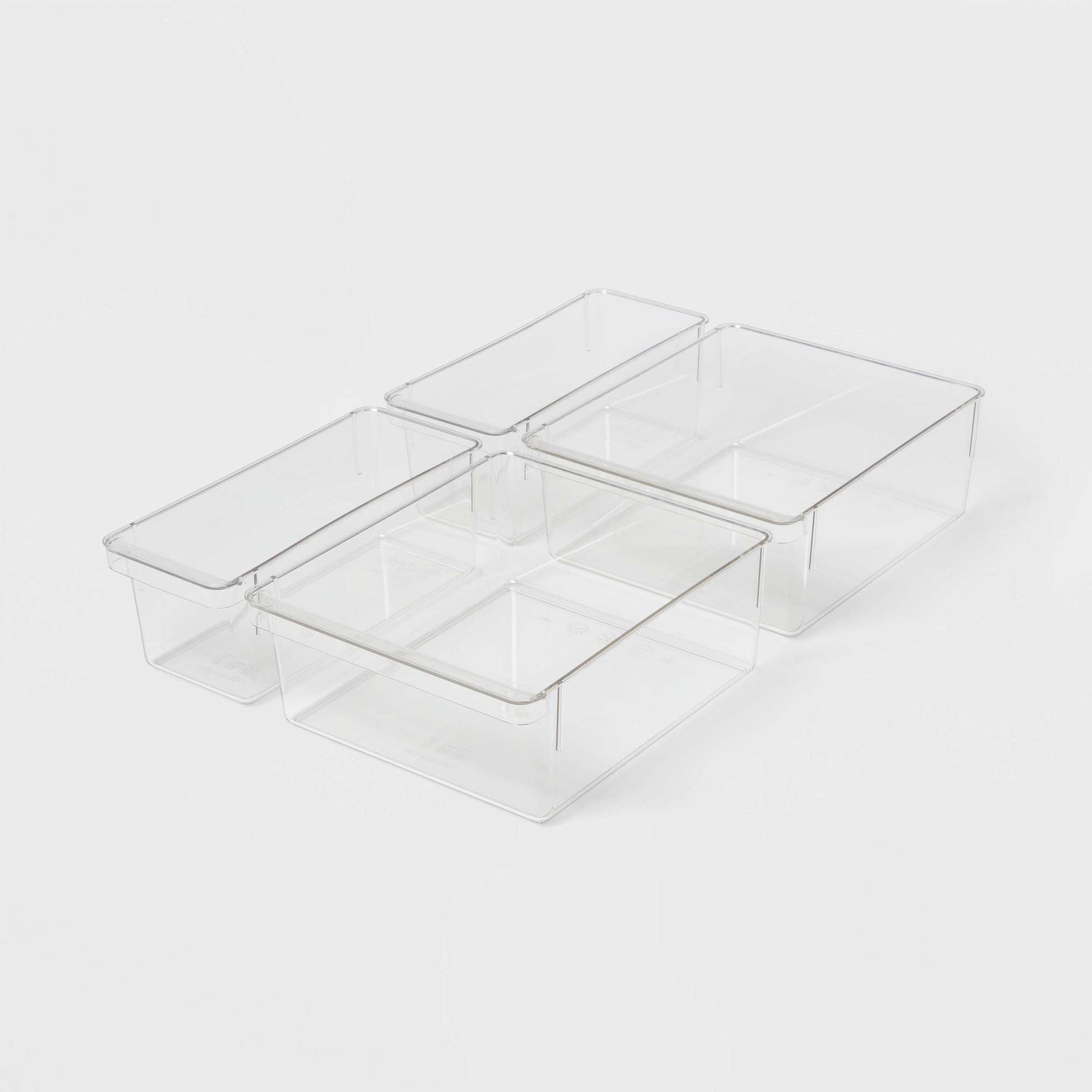 4pc Fridge & Pantry Bin Storage Set Clear - Brightroom™