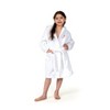 Personalized Linum Kids 100% Polyester SUPER PLUSH Double Brushed Hooded Bathrobe in Pink Script Font - 3 of 3