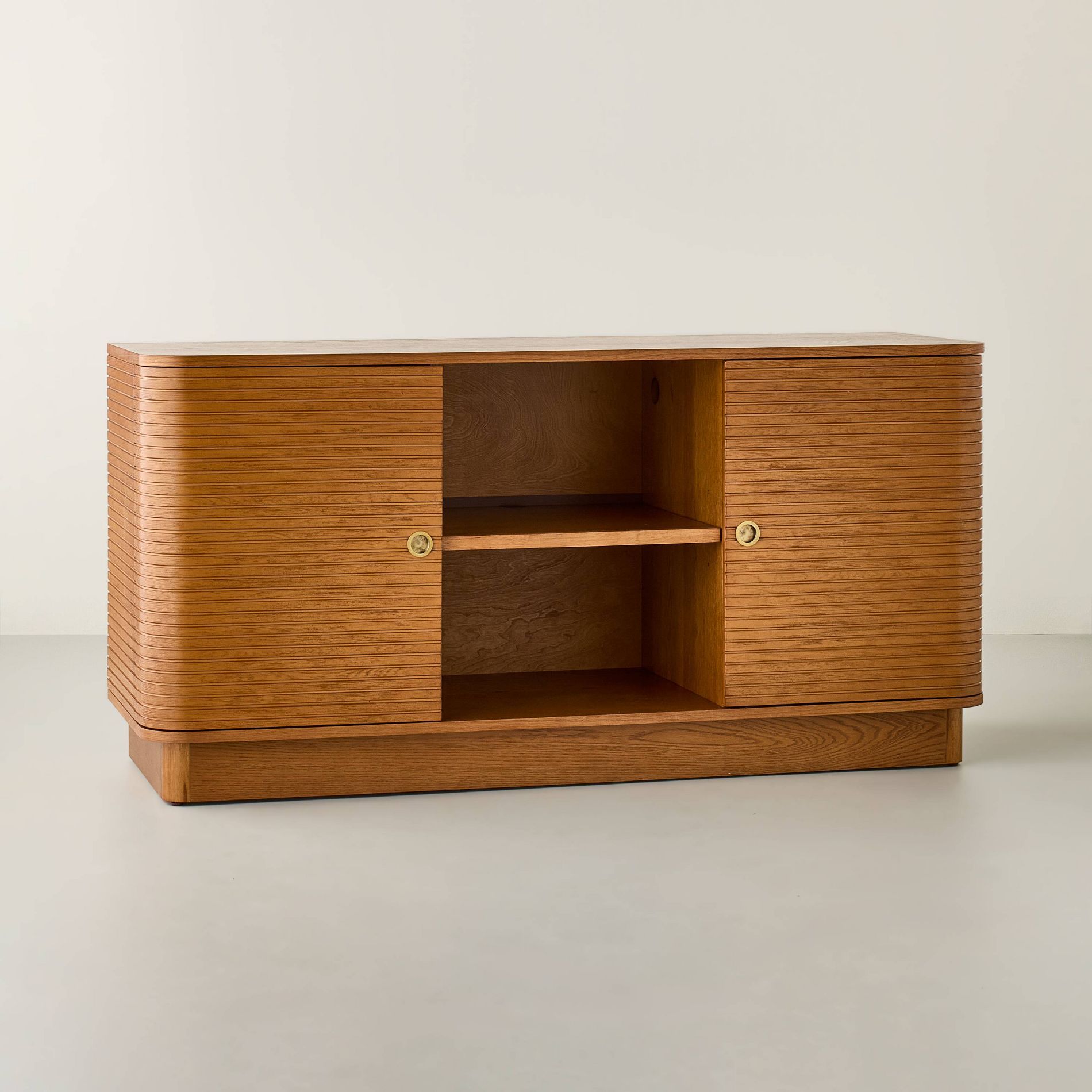 30" Tall Large Grooved Mid-Century Decorative Accent Cabinet - Hearth & Hand™ with Magnolia