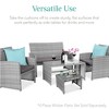 Best Choice Products Set of 2 Multipurpose Patio Wicker Ottomans w/ Removable Cushions - 4 of 4