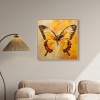 Art Remedy Golden Ochre Butterfly II Elegant Butterfly Wall Art Framed - 2 of 4