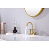 Dual-Handle Centerset Bathroom Faucet with Swivel Spout, Vanity Sink Faucet Set Including Pop-up Drain and Supply Lines - 2 of 4