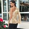 Anna-Kaci Women's One Shoulder Long Sleeve Sequin Party Top - 2 of 4
