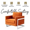 Lincoln Velvet Accent Chair with Chrome Steel Frame - 4 of 4