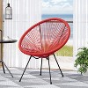 GDFStudio Anson Outdoor Woven Rattan Accent Chair with Steel Frame - 2 of 4
