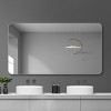 Bathroom Vanity Mirror,Rounded Square Mirror Frameless Bathroom Wall Mirror Anti-Fog Waterproof-The Pop Home - 4 of 4