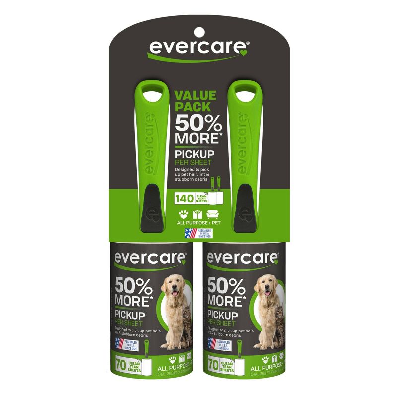 Evercare Pet Twin Pack Lint Roller - 140 Sheets, 3 of 12