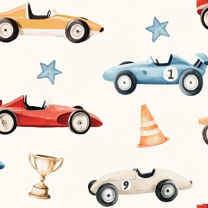 Veer Decor Vintage Race Cars Peel and Stick Wallpaper - 1 of 4