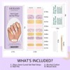 Saviland Women's 20PCS 10 Sizes Semi-Cured Gel Nail Strips Kit - Mint Frost Glitter Design with Tools. - 2 of 4
