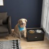 DSVIMOY Large Elevated Dog Bowls with Storage, Raised Dog Bowl Stand, Black, 23.5"*11.8"*14.3" - 2 of 4