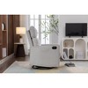 Cotton Linen 360° Swivel Rocking Recliner Chair with Adjustable Backrest, Footrest & Right Pocket - 4 of 4