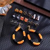 Halloween Earrings Bulk Set - 20 Pairs Cute Pumpkin, Bat & Fall Leaf Designs. - 3 of 4