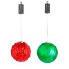Evergreen 8" Shatterproof Outdoor Safe Battery Operated LED Ball Ornament, Green - 2 of 2