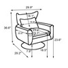 CAVINAS Linen Upholstered Swivel Accent Chair with Wood Frame,Classic Swivel Chair for Bedroom,Reading Room - 3 of 4