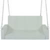 Grungis 2-Person Swing Chair Outdoor,Wicker Hanging Porch Swing with Chains,Cushion for Bedroom,Garden Yard - 4 of 4
