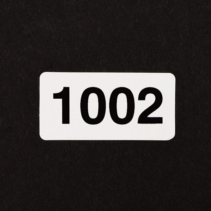 Live Sales Consecutive Number Stickers 1001 to 2000, Inventory Labels (1.1" x 0.75", Total 1000 Count), 4 of 7