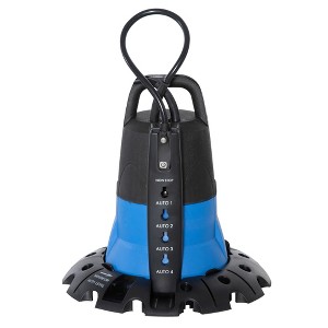 Outsunny 1/4 HP Pool Cover Pump Submersible Sump Pump Swimming Water Removal Pump with Hose Adapter and 33' Power Cord, 1050 GPH Max Flow, Black - 1 of 4
