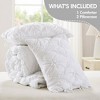 NicBex 2/3 PCS Textured Floral Comforter Set with Bow Tie Accents,All-Season Soft Microfiber Quilt Set with Puffy Embroidered Comforter & Sham - 3 of 4