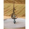 Bohemian Ceramic Moon Lariat Necklace - Vintage Boho Statement Jewelry Gift - 4 of 4