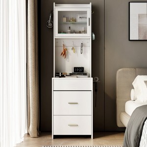 Karl Home | Small Vanity Desk with Mirror and LED Lights - 1 of 4